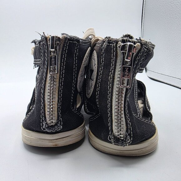 Converse Chuck Taylor All Star Gladiator Womens Size 7 Black White Sandals - Picture 5 of 13